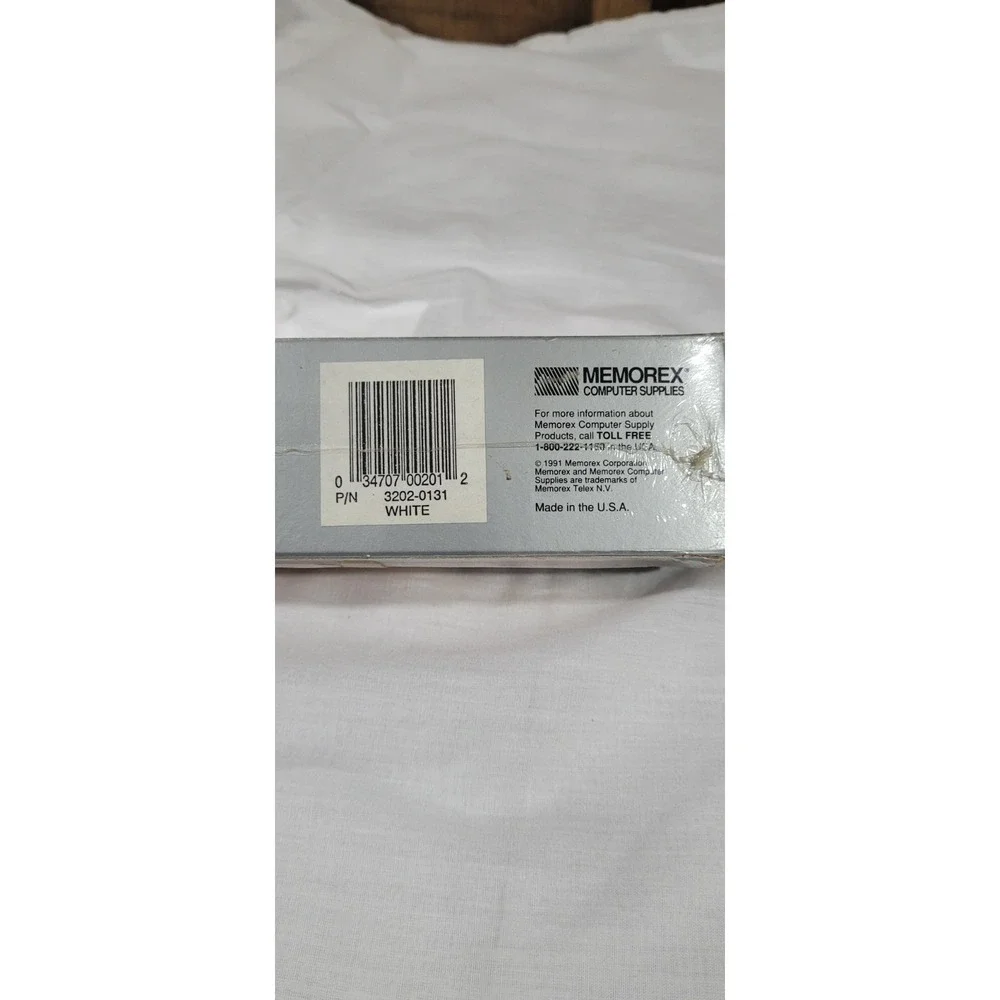 Vintage Memorex Banner Paper 1 Continuous Roll White - Sealed